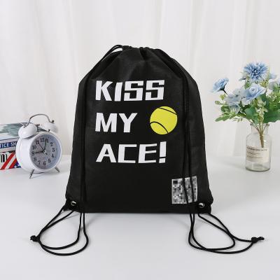 China Anti Theft Recyclable Custom Small Non Woven Drawstring Bag With Logo for sale