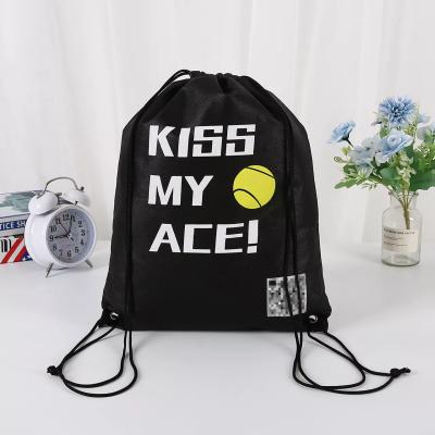 China Recyclable Gift Bag Custom Small Non Woven Drawstring Bag With Logo for sale