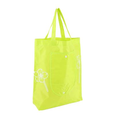 China Cheap Folding Pouch Folding Tote Polyester Nylon Waterproof Shopping Bag for sale