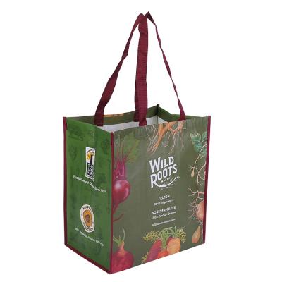 China Handled Custom Lamination Grocery Rpet Reusable Non Woven Shopping Bag for sale