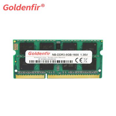 China Goldenfir DDR3 4GB/8GB 1333MHz 1600MHz PC3-8500 PC3-10600 PC3-12800 SODIMM PC3-12800 Laptop SODIMM Memory Ram memoria Desktop RAM For Laptop Desktop for sale