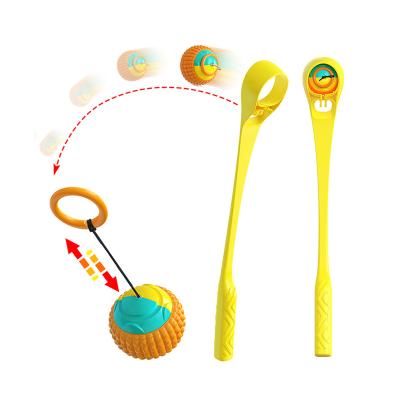 China Sustainable New Design Dog Interactive Thrower Funny Dog Toy Exercise Cue Ball Pet Body Dog Throwing Toy for sale