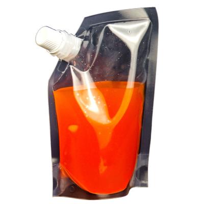 China Wholesale Aseptic Beverage Stand Up Bag Plastic Bag With Mouth, For Juice Milk Coffee Does Not Leak Easy To Carry Suction Mouth Bag for sale