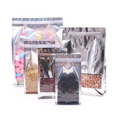 China Custom Moisture Proof Aluminum Foil Sealing Bag With Stand-By Window - Stand Packaging Bag Resealing Food Nut Packaging Bag for sale