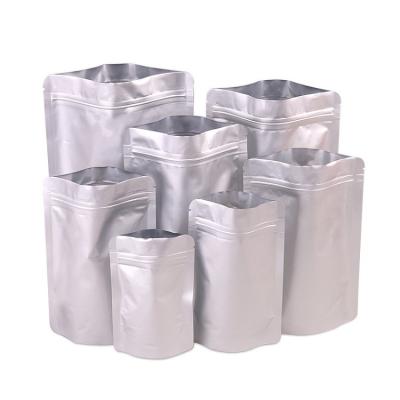 China Sealed Self-supporting Ziplock Aluminum Foil Packaging Bag Can Be Resealable Food Grade Aluminum Foil Moisture Proof Bag With Zipper for sale