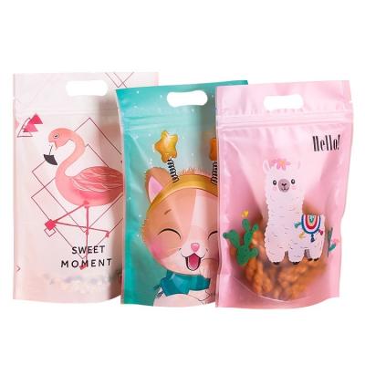 China Aseptic Straight Transparent Confectionery Bag Nougat Caramel Snow Crisp Cookie Ziplocking Packaging for sale