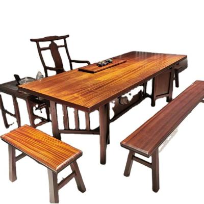 China Direct Sale Wooden Table Manufacturers Luxury Tea Table Durable 2380*980*750mm Tea Table for sale