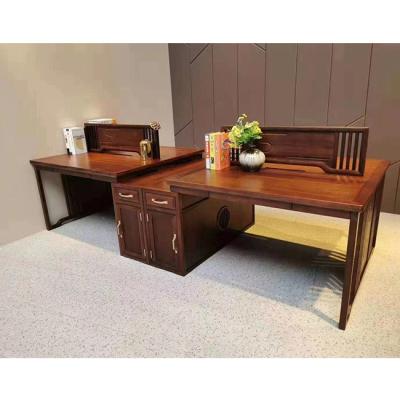 China Modern Manufacturers Direct Selling Meeting Table Wood Natural Walnut Desk Set 4 People for sale