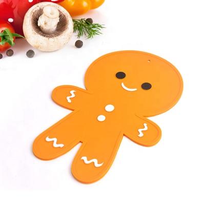 China Sustainable Heat Resistant Cartoon Cooking Pad Silicone Pan Mat Cooking Tool for sale