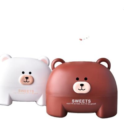 China 2021 New Style Tissue Box CLASSIC Hot Sale Cute Bear Tissue Box Plastic Desktop Tissue Box for sale