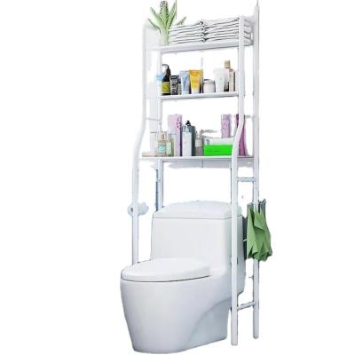 China Viable Wholesale Three Layers Quality Metal Bathroom Shelves Above Toilet Bathroom Shelving Toilet Rack for sale