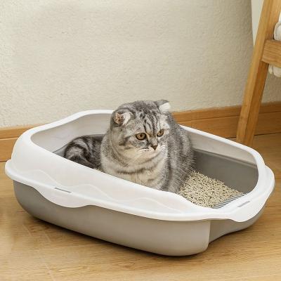 China Sustainable Hot Selling Pet Toilet Cat Plastic Extra Large Toilet Trash Can With Scoop for sale