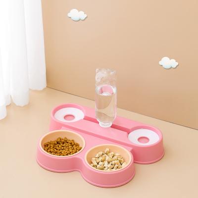 China Viable Graphics Frog Smart Pet Water Feeder Automatic Dry Wet Food Feeder Loud Pet Feeding Bowl for sale