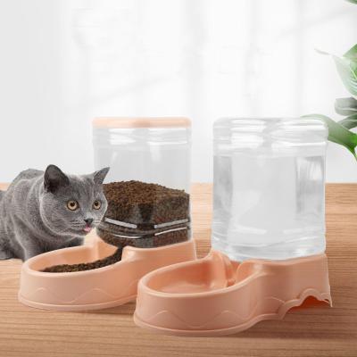 China Hot Sale Viable Large Capacity 3.5L Pet Feeder Water Bottle Cat Food Bowl Pet Drinking Bottle for sale