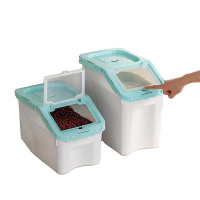 China Moisture and Insect Proof Store 15 Kg Large Capacity Household Kitchen Rice Bucket Moisture Proof and Insect Proof Rice Storage Bin for sale