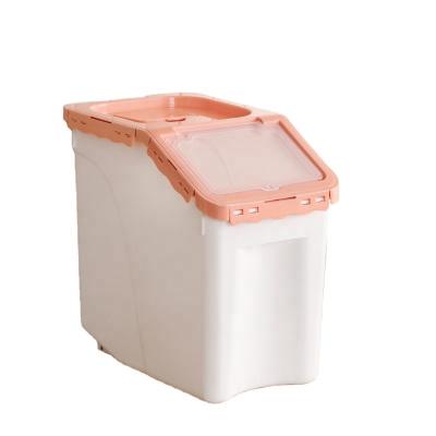 China Store Against Moisture And Insects 15 Kg Automatic Kitchen One Push Rice Open Bucket Moisture Proof And Insect Proof Barrel for sale