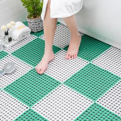 China Water Safety Viable Thickened Absorbent Shower Mat, PVC Bathroom Non-Slip Splicing Bath Mat for sale