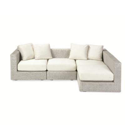 China Outdoor Furniture Sofa Rattan Sofa Modern Outdoor Garden Rattan Sofas Set for sale