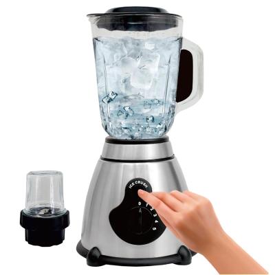 China Ice Crushing Wholesale 2 in 1 Blender with 1.5L Grinder Jar Juice Blender Ice Crush Smoothie Blender Glass Blender for sale