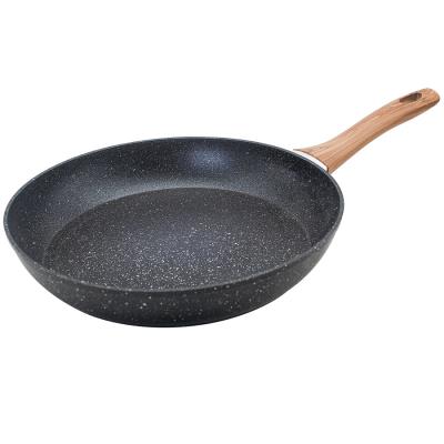 China CLASSIC Wholesale Aluminum Non Stick Cookware 18/20/22/24/26/28cm Induction Marble Coating Aluminum Frying Pan for sale