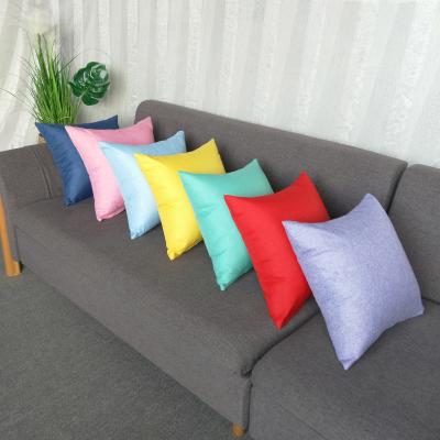 China New Fashion Solid Color PORTABLE Luxury Canvas Cushion Soft Square Sofa Cushions For Cars for sale