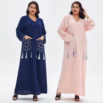 China Breathable Muslim Modern Long Skirt Fashion Abaya Middle East Female Casual Maxi Dress Summer Dresses Fashionable Plus Size Women Clothing 2021 for sale