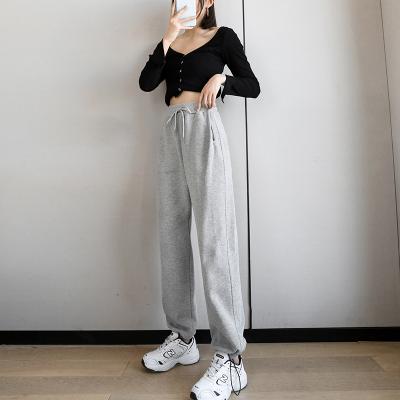 China Autumn Solid Color Elastic Women Breathable Sports Pants Drawstring Jogging Casual Sweatpants For Ladies Hot for sale