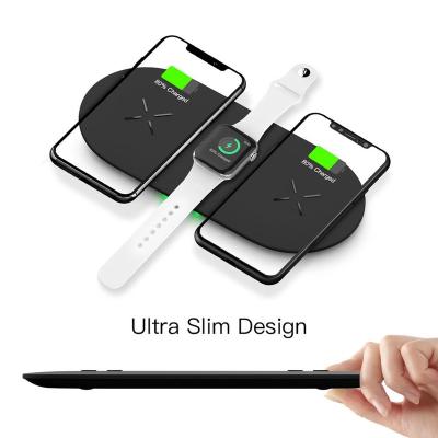 China Microphone Wireless Charger Fast Charging Imagination for Samsung Watch Cell Phone Universal Headset 3 in 1 Car Mount Wireless Charger for sale