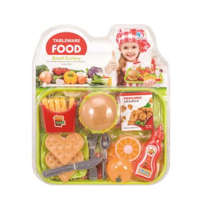 China Pretend Kids Toys Play Plastic Burger Burger Toy 12pcs for Kids, Burger Toys Food Play Set for sale