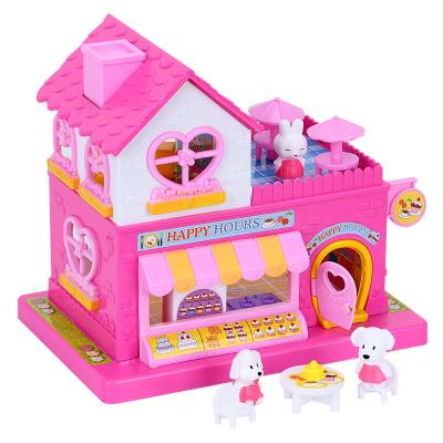 China Mini Doll House Miniature Sweet Bedroom Plastic Dollhouse Kit With Furniture Best Gift For DIY Dollhouse for sale