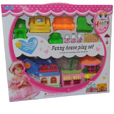 China Girls House New Design Girls Mini House Neighboring Kits Plastic Children DIY Dolls House Best for sale