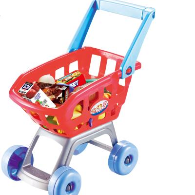 China Toys Shopping Cart, Toy Shopping Market with Pretend Play Food Accessories for Kids 3+, Plastic Toy Shopping Cart for sale