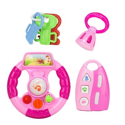 China Toy Plastic Baby Rattle Musical Set with Wheel Alarm Key and Bell Rattles, Lightweight and Healthy for sale