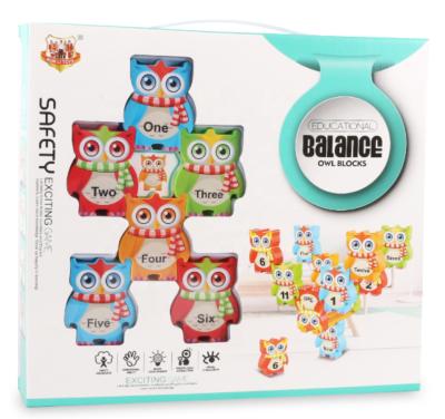 China Eductional Toys New Board Game Education Balance Game Toy For Kids Play Number Learning Owl Blocks for sale