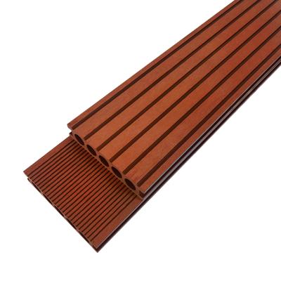 China Redwood Indented Heat Resistance Deck WPC Exterior UV Resistant for sale