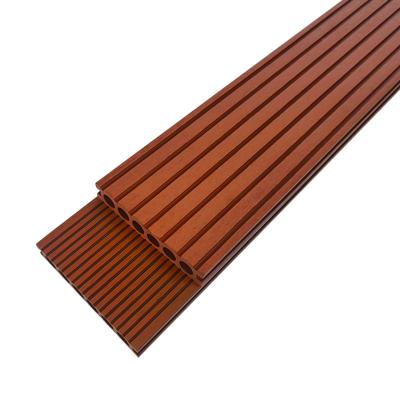 China Round Hollow WPC Outdoor Decking Floor Weather Resistant for sale