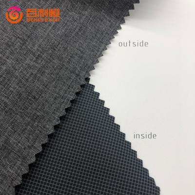 China Snow Waterproof Waterproof Cationic Pear Twill Film Black Stretch 80D Spinning Fabric For Thick Cotton-padded Jacket for sale