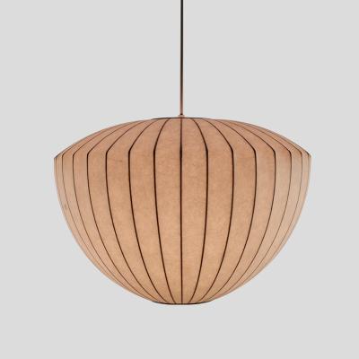 China Factory Design Decorative Lantern Round Shape Dining Room Silk Loft Chandelier light led white modern glass pendant the lamp Silk lamp Bubble lamp for sale