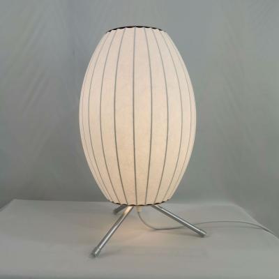 China Wholesale Custom Modern Style Silk Lampshade Oval Room Living Room Bedside Table Lamp Silk lamp Bubble lamp for sale