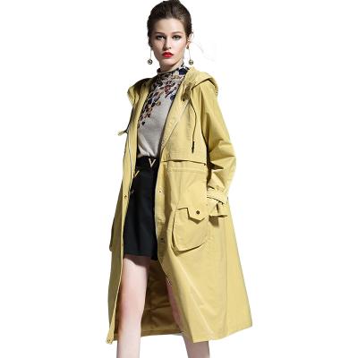 China Best Selling Windproof Fashion Windproof Sheaths Long Cotton Womens Trench Coats for sale