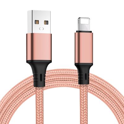 China Wholesale COMPUTER mobile phone usb data line 1m IOS charger fast charging woven cable apply to general IOS usb cable for sale