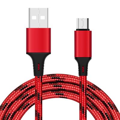 China MP3/MP4 Player Tiger Weave Braided USB Data Line Applies to Mobile Phone Cables USB Charger Fast Cable Micro USB Cable 1m for sale