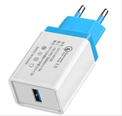 China 5W 10W Cell Phone Mobile Phone USB Wall Charger For Android Type-C Single Left Quick QC 3.0 Travel Charger IOS Adapter for sale