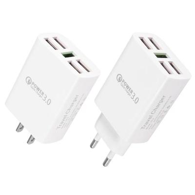 China 5 Port Mobile Phone USB Mobile Phone Wall 5V2A American And European Desktop Travel Charger Multi USB Smart Fast Charger for sale