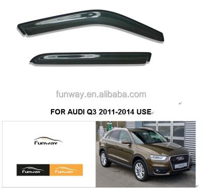 China Original/Mugen/Chrome Lining in chanal CAR DOOR SUN VISOR HOOD DEFLECTOR FOR AUDI Q3 2011-2014 USE for sale