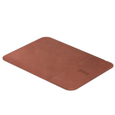 China Mobile Phone 2 in 1 Leather Folding PU Mouse Pad Wireless Charger Qi Wireless Fast Charger For Phone for sale