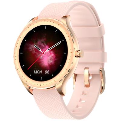 China 2021 New Touch Screen Fashion Women Round Touch Smart Watch Sport Ip67 Water Proof Watch Band Smartwatch With Heart Rate Monitor for sale