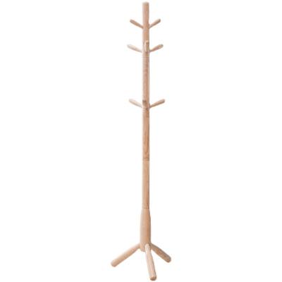 China Simple Fashionable Solid Wood Hangers Living Room Rack Household Clothes Simple Modern Bedroom Tree Coat Rack Floor-to-Ceiling Coat Rack for sale