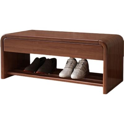 China Factory Modern High End Supply Price All Solid Wood Shoe Rack Cabinet Shoe Storage Changing Port Bench for sale