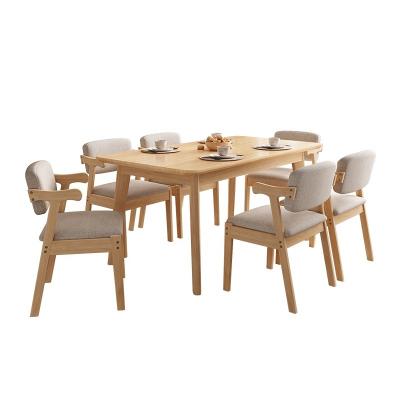 China Stable simple household whole solid wood small dining table set creative wooden table and chair combination dining tables sets for sale